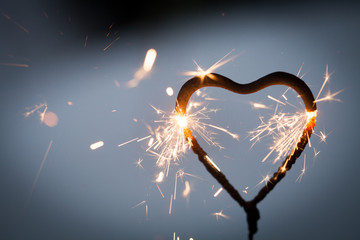 Heart shape sparkler