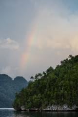Rainbow Above Remote Raja Ampat Islands