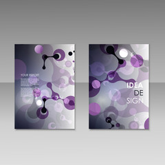 Geometric abstract modern colorful brochure templates, design elements, molecule background