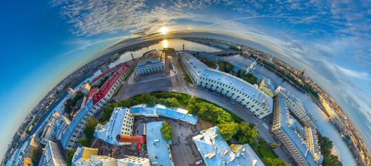 Spit of Vasilyevsky Island. Panorama. Petersburg.