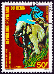 Postage stamp Benin 1979 Elephants
