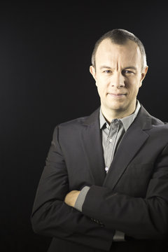 Businessman In Suit No Tie