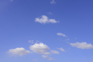White clouds blue sky