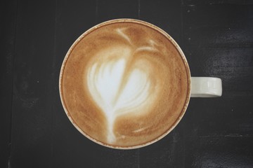 Latte art coffee
