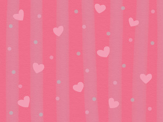 Pink pastel heart watercolor abstract background illustration