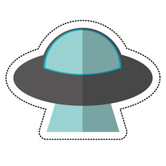 ufo vehicle spatial shadow vector illustration eps 10