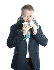 Man with a cold
