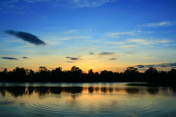 Beautiful atmosphere  sky at sunset.