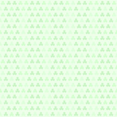 Green striped shamrock pattern. Seamless vector clover background