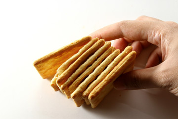 Biscuits cracker / Biscuit is a term used for a diverse variety of baked, commonly flour-based food products. 