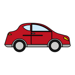 red car sedan vehicle transport vector illustration eps 10