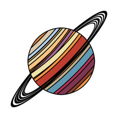 saturn planet astronomy image vector illustration eps 10