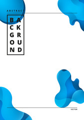 Fluid colors. Abstract background. Bright colorful abstract shapes overlap.