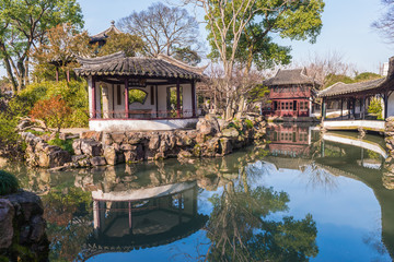 Pavilion in Humble Administrator's Garden in Suzhou, China