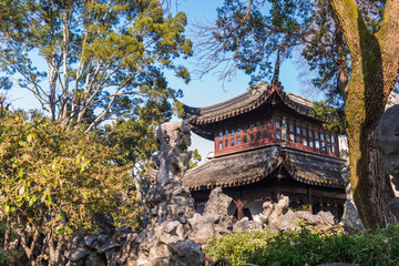 Naklejka premium lion forest garden (shiziin) in Suzhou, China. UNESCO heritage site.