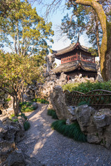 lion forest garden (shiziin) in Suzhou, China. UNESCO heritage site.
