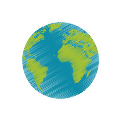 drawing earth planet world image vector illustration eps 10