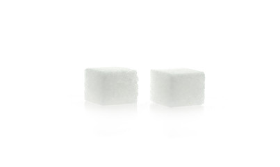 sugar on white background