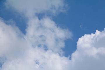 Fototapeta premium blue sky bright and big cloud beautiful, art of nature with copy space for add text