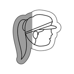 young woman avatar character vector illustration design