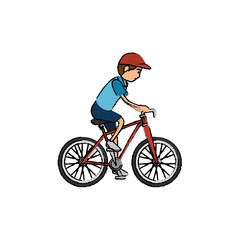 Obraz premium man athlete in bicycle avatar character vector illustration design