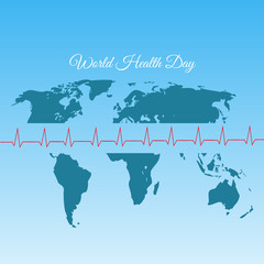 World Map Health Day vector illustration eps 10