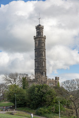 Obraz premium Nelson's Monument on Calton Hill, in Edinburgh Scotland