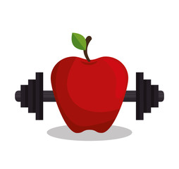 fitness lifestyle elements icons vector illustration design