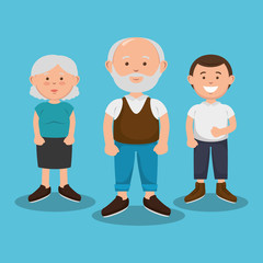 family members avatars characters vector illustration design