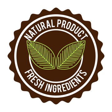 organic product guaranteed seal vector illustration design