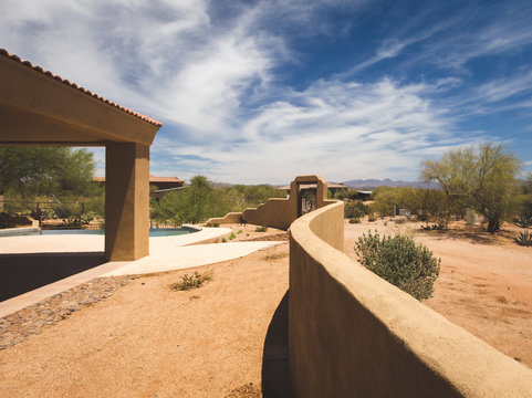 Back Yard In Southwestern Home