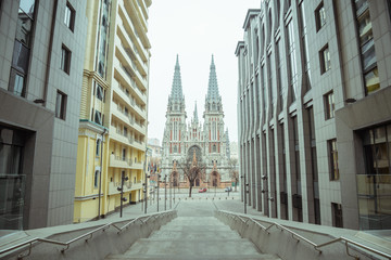 old and modern architecture in europ city