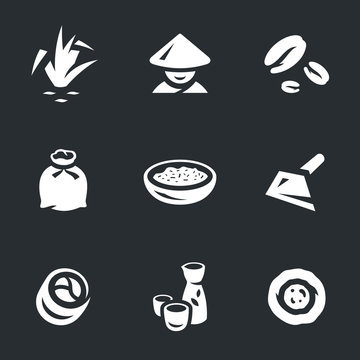 Vector Set of Rice Icons.