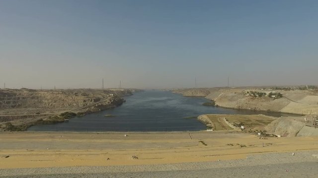 View of power plant of the Aswan High Dam