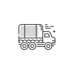 Fototapeta premium Line truck logo