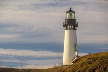Yaquina Head Lighthouse at Pacific coast, built in 1873