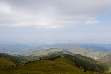 Fototapeta na wymiar Mountain landscape in Kazakhstan, near Almaty city