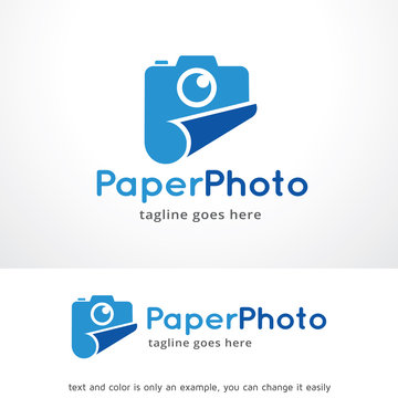Paper Photo Logo Template Design Vector, Emblem, Design Concept, Creative Symbol, Icon