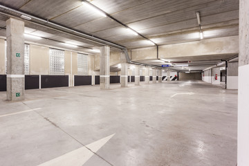 an underground garage