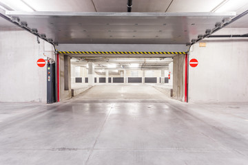 an underground garage