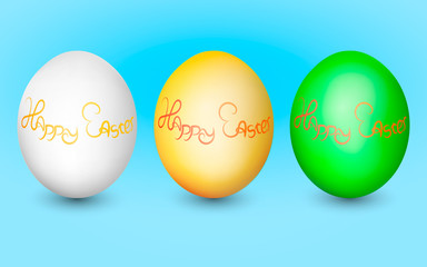 Three Easter eggs