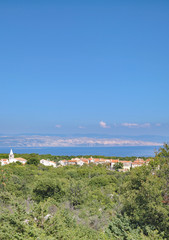 Fototapeta na wymiar Küstendorf auf der Insel Losinj in der Kvarner Bucht,Adria,Kroatien