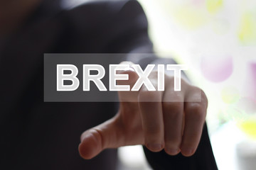 Business button brexit virtual icon