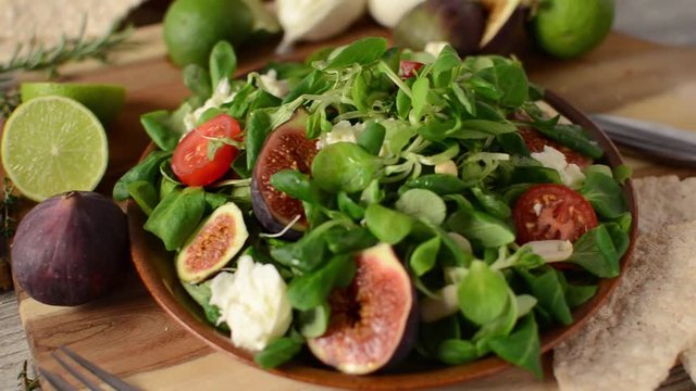 veggie salad with watercress