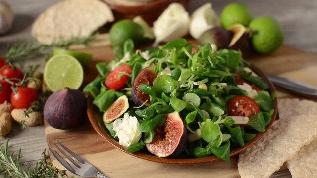 veggie salad with watercress