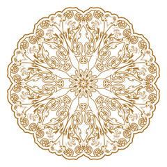 Decorative floral ornament in East style. Mandala.