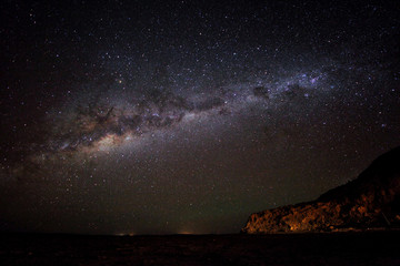 Sunrise Milky Way over the Altiplano plateau