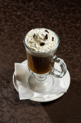 Coffee cocktail with cream