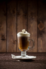 Coffee cocktail with cream