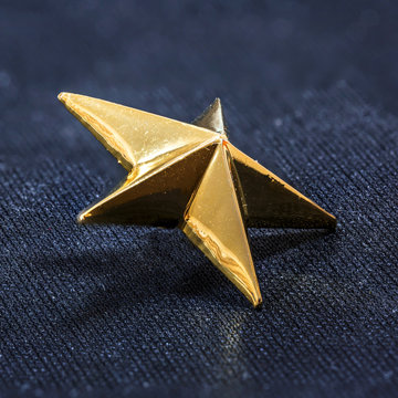 Golden Christmas Star and shadow